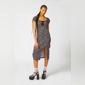 Betsey Johnson Ditsy Dottie Midi Dress -L